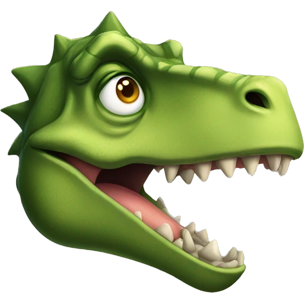 Dinosaur pouting emoji