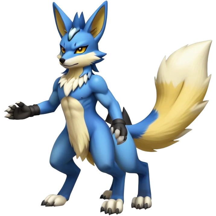 Lucario-Lombax-Renamon-hybrid (Full body) emoji