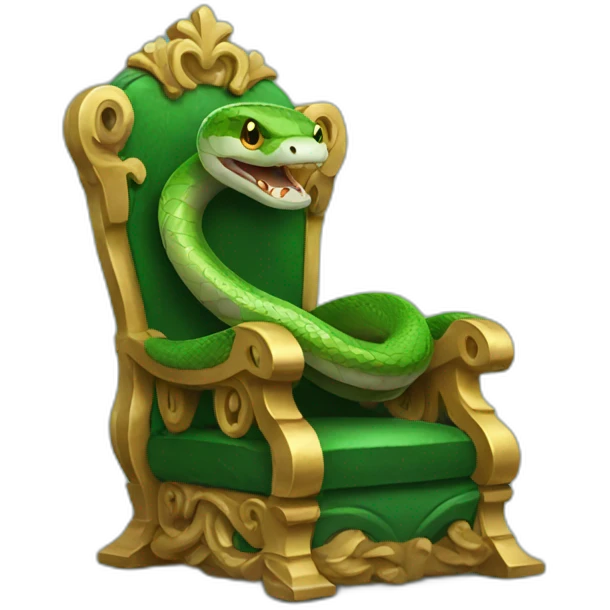 Snake sitting on a throne emoji