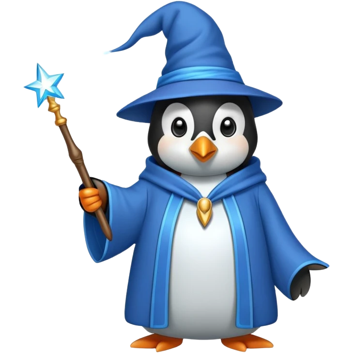 Penguin Wizard emoji