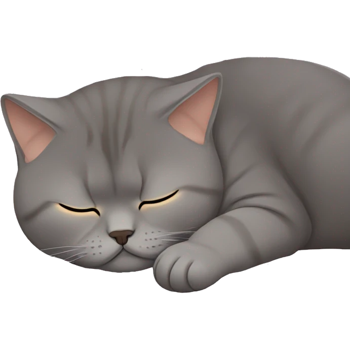 british shorthair Brown sleeping emoji