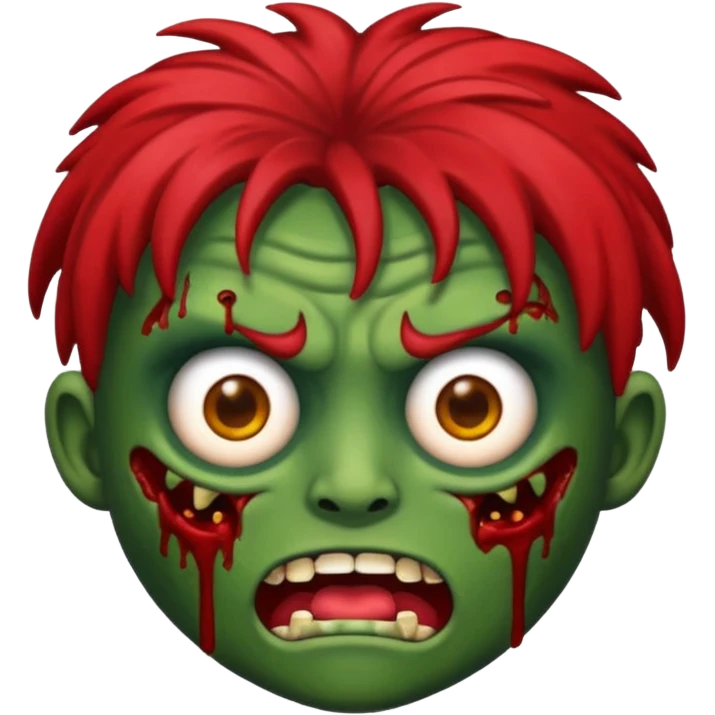emoji de zumbi, com cabelo cacheado emoji