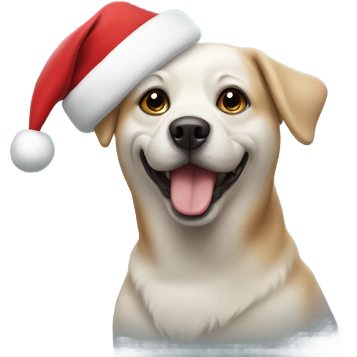 Dog with Santa hat  emoji
