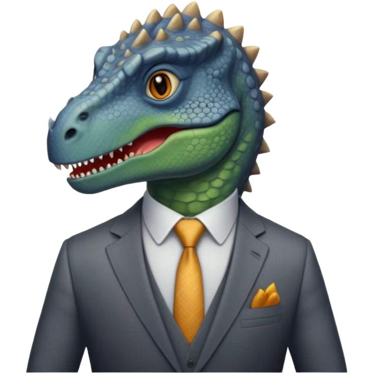 dinosaur in business suit emoji
