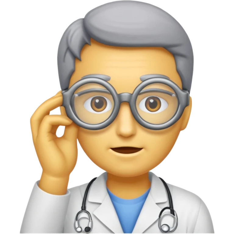 medico usando oculos de grau emoji