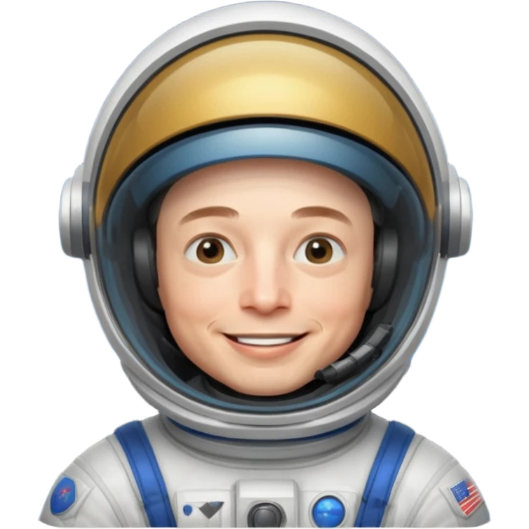 Elon Musk in the space: Loving emoji