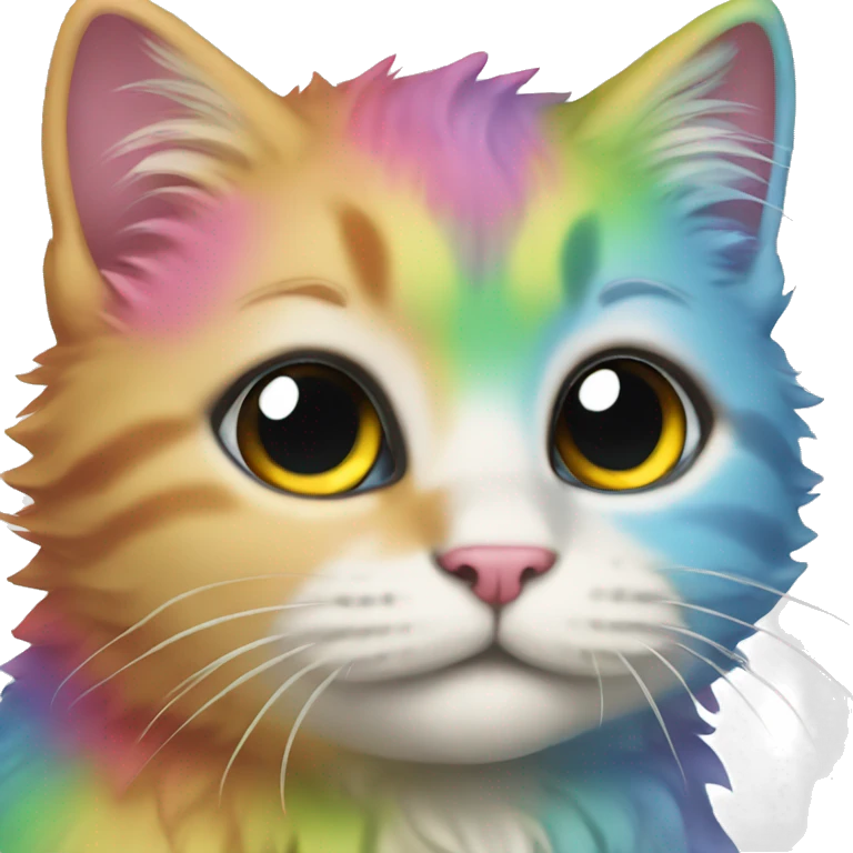 Rainbow kitten emoji