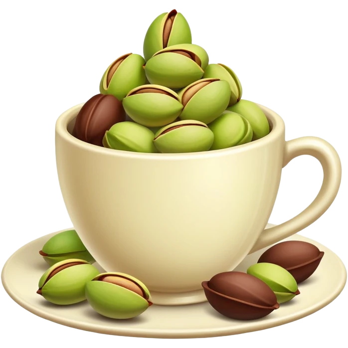 pistachio chocolate cup with Dubai elements emoji