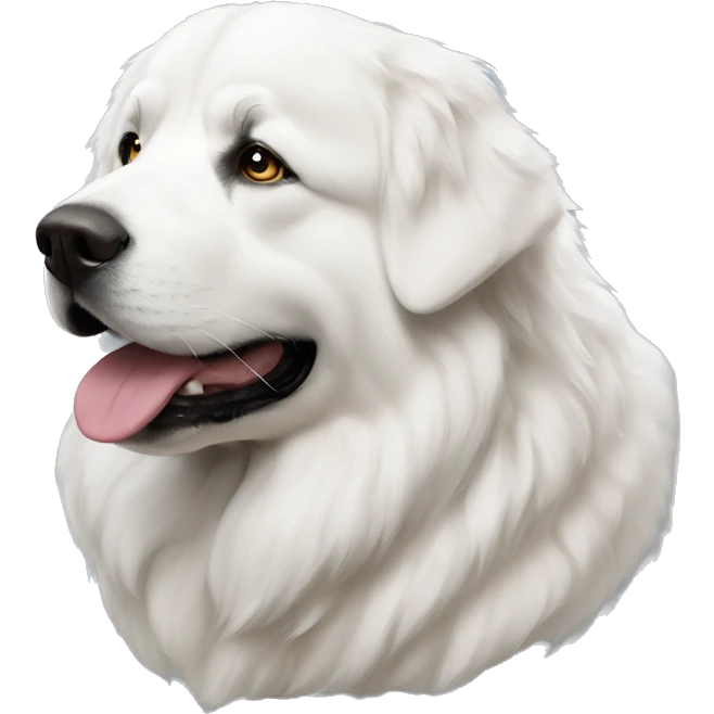 Great Pyrenees laying  emoji