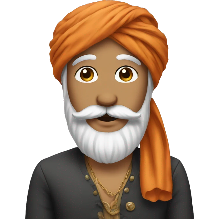 Turban boy with beard and mustache emoji