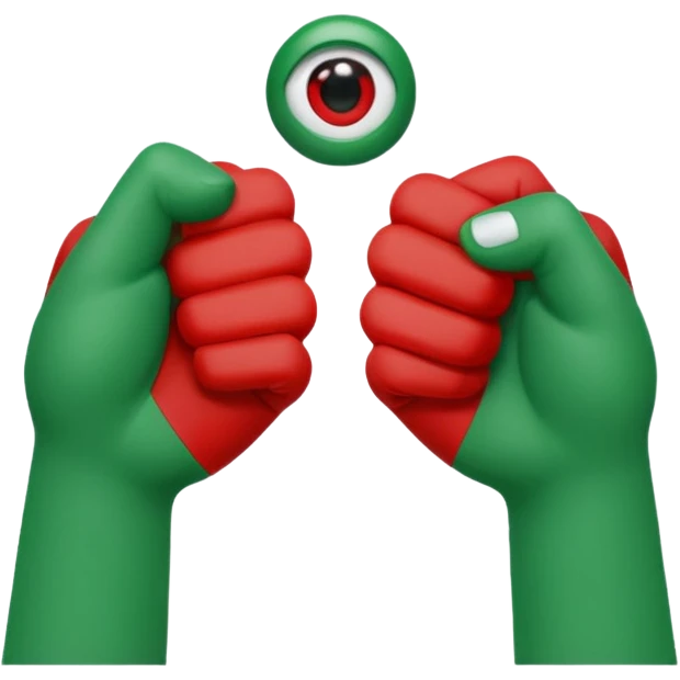 W or L has the appearance of two letters that are combined together, or next to each other. An eye is plastered on each letter, and are attached to legs. The W is green, while the L is red. W’s hand is curled tightly into a fist, and L’s hand is posed in an “L” shape. emoji