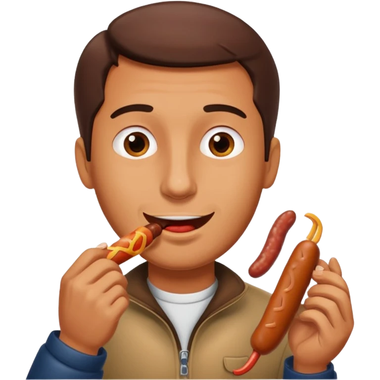sausage eating man emoji