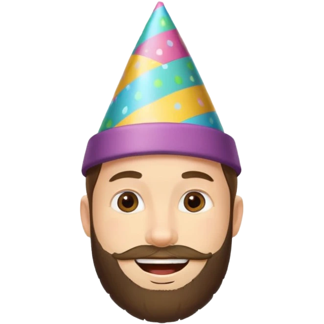 young man with a beard, happy birthday boy emoji