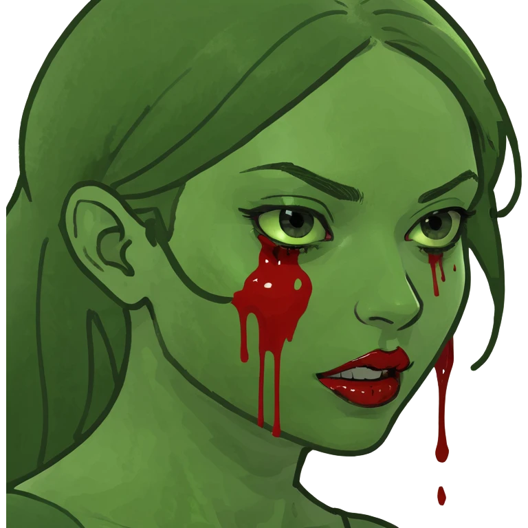girl in blood emoji