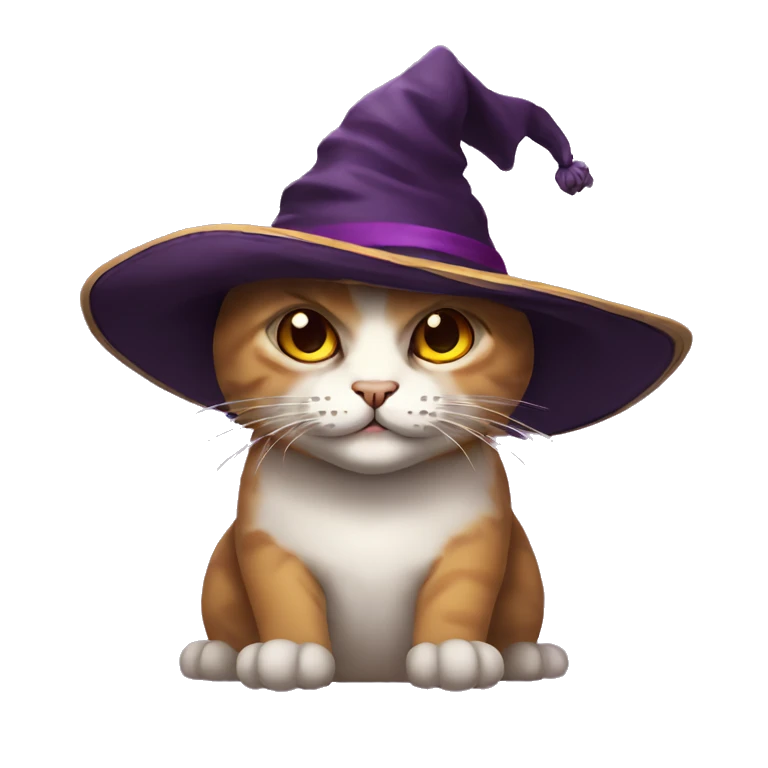 Gato con sombrero de bruja emoji