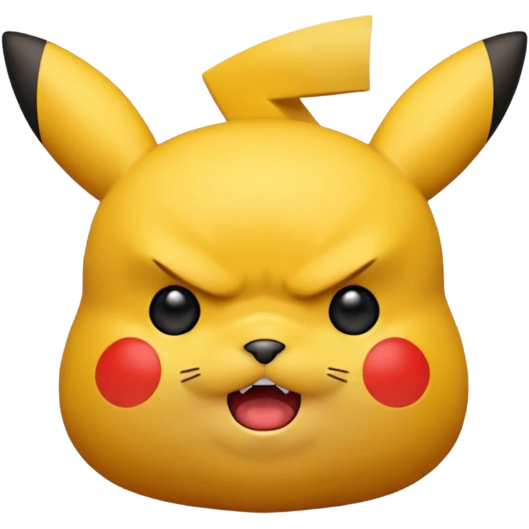 Pikachu angry emoji