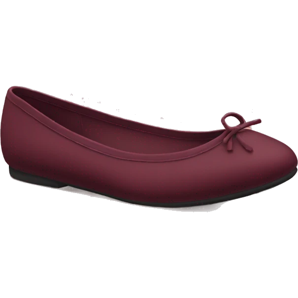 burgundy ballet flats emoji