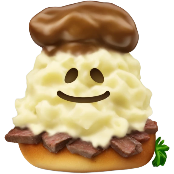 Pepper steak mashed potatoes  emoji