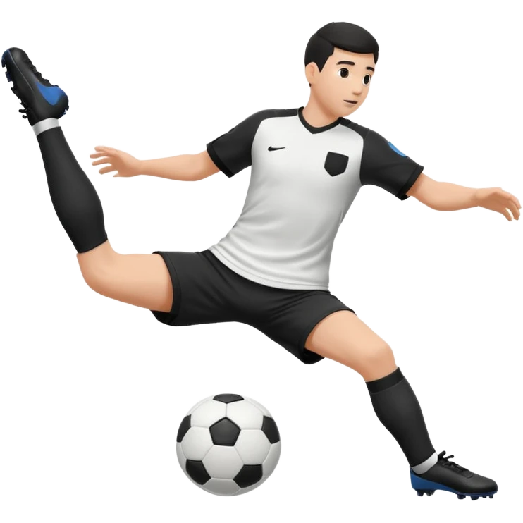 soccer ball passed between defender's legs emoji