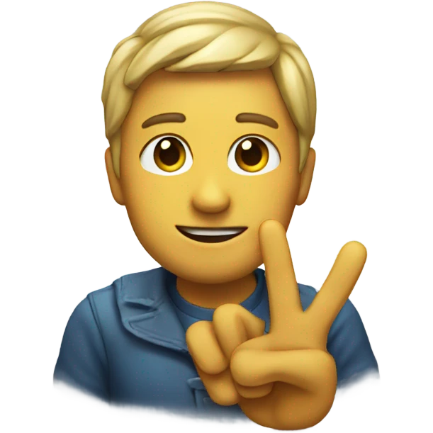 emoji with peace sign emoji
