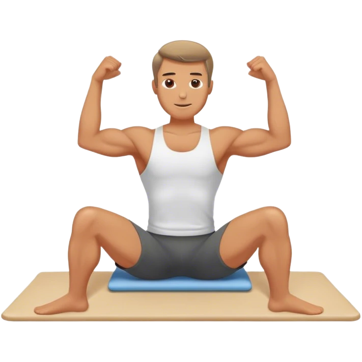 man doing Pilates emoji