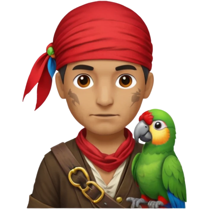 pirate and parrot emoji