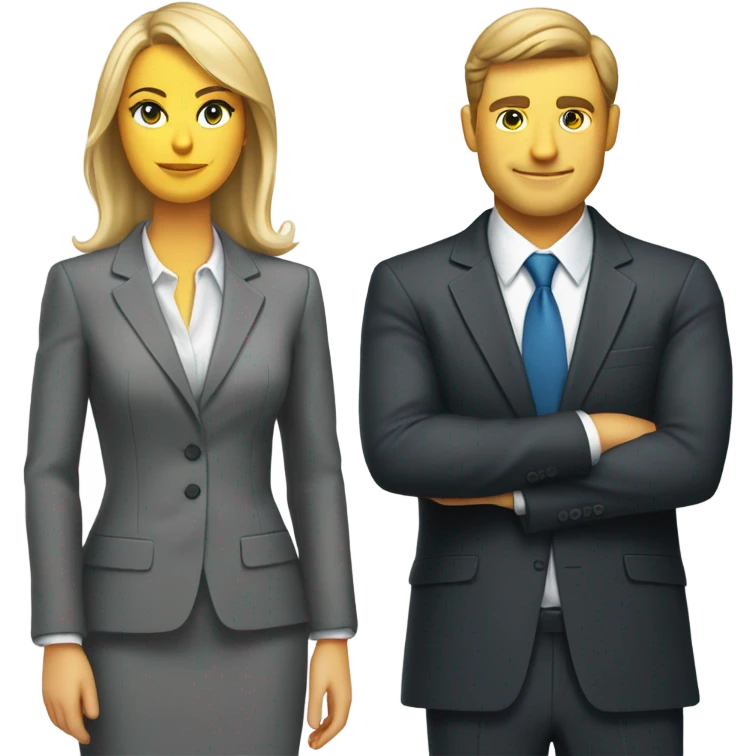 caucasian businessman and businesswoman emoji