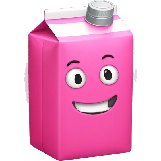 Pink juice box emoji