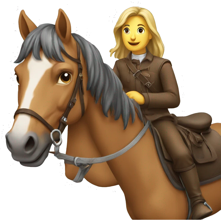 eine Reiterin auf Pferd und ein Reiter auf Pferd emoji