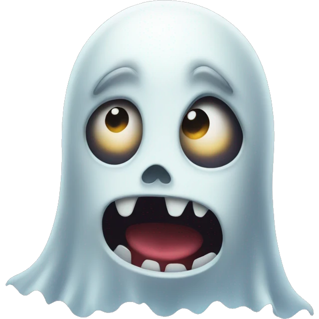 Scared ghost emoji