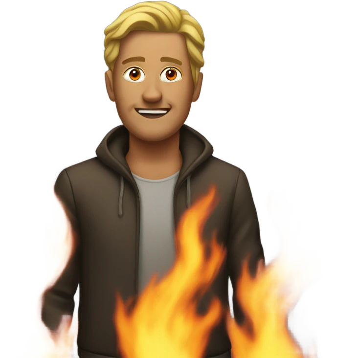Man on fire emoji