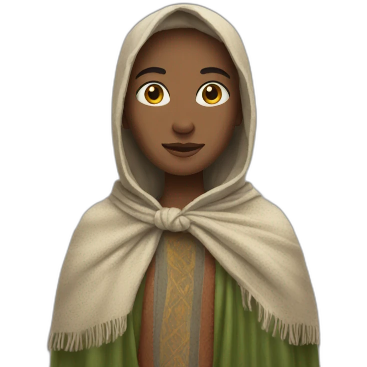 olmen wearing shawl emoji
