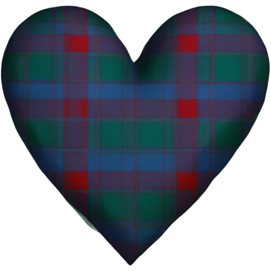 Heart made of smith Scottish tartan  emoji