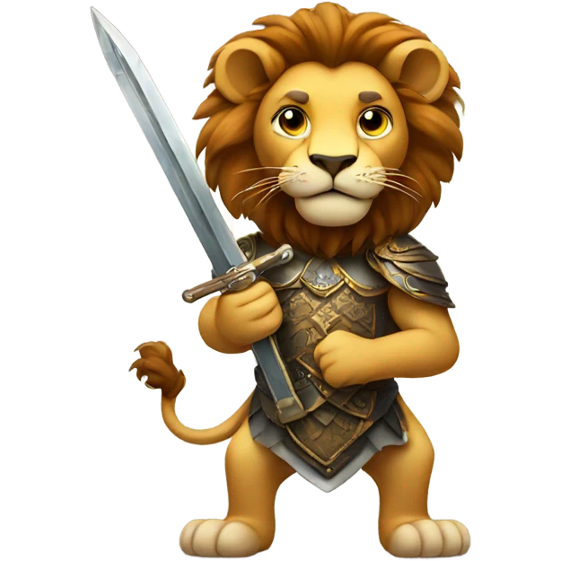 Lion with a sword  emoji