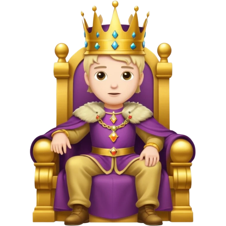 king sitting on throne emoji