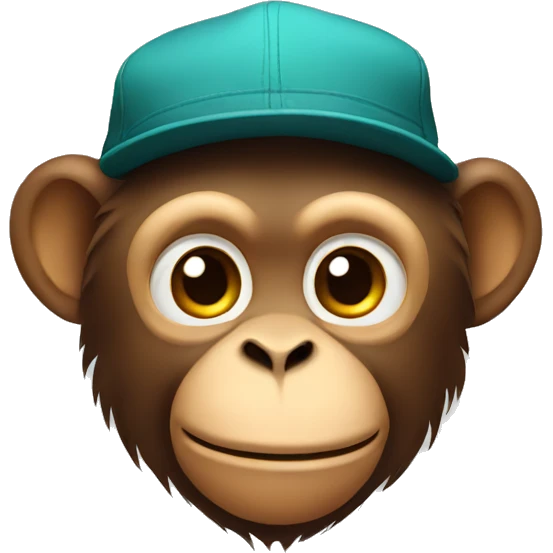 monkey wearing a hat emoji