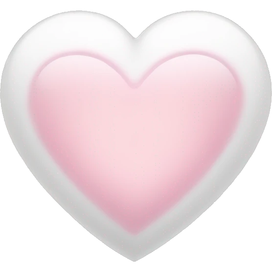 white heart with light pink emoji