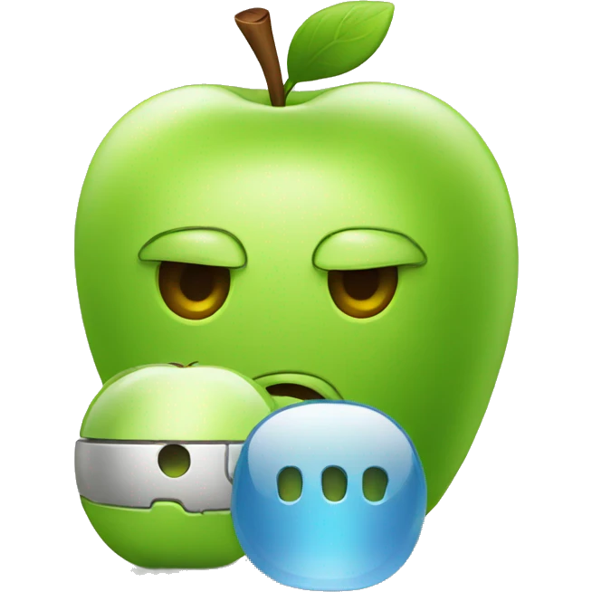 apple with android emoji