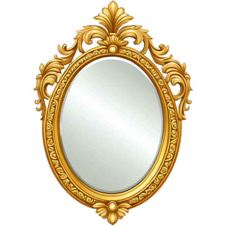 golden antique mirror  emoji