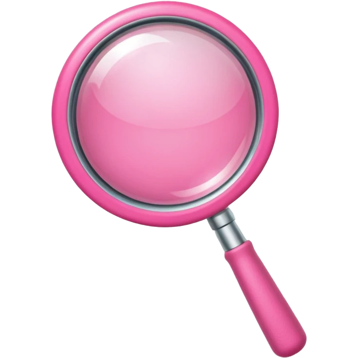 pink magnifying glass emoji