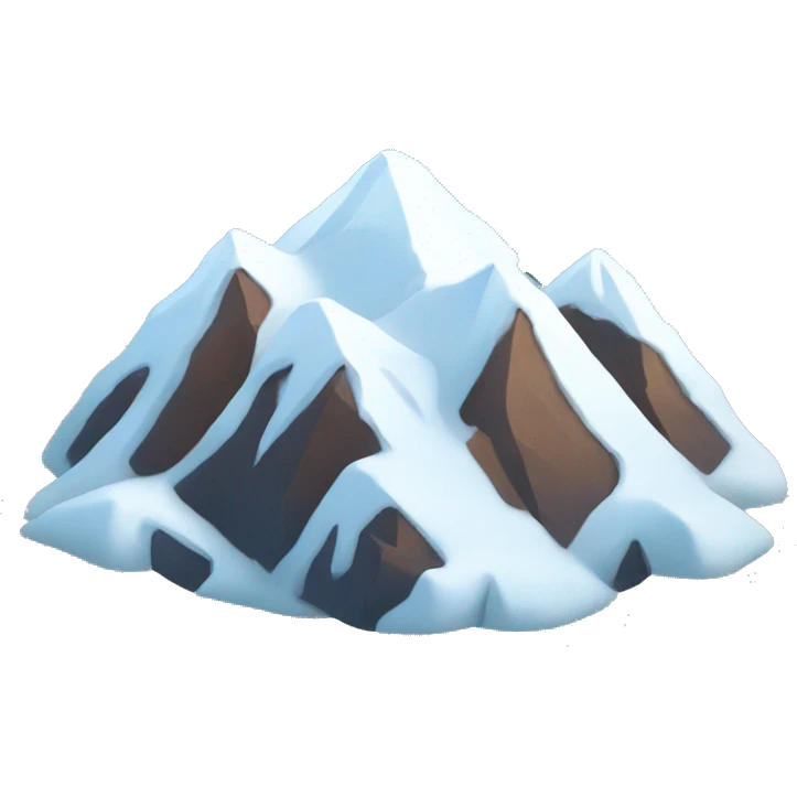 snow capped mountain with three stars emoji