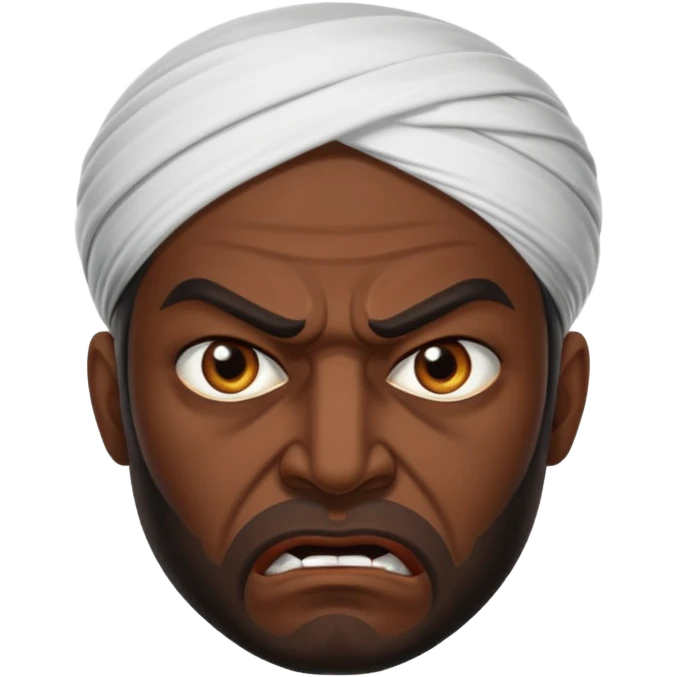 in profile, angry Iranian emoji