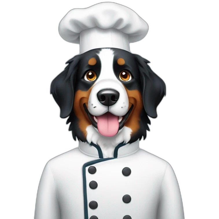 bernese mountain dog cook chef emoji
