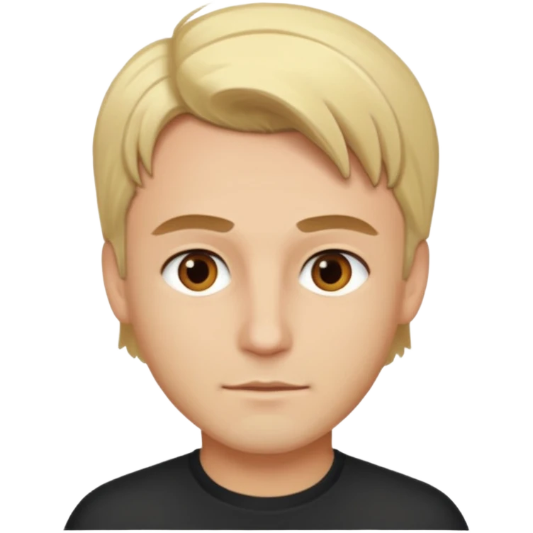 David Silveria with brown eyes, blonde hair l emoji