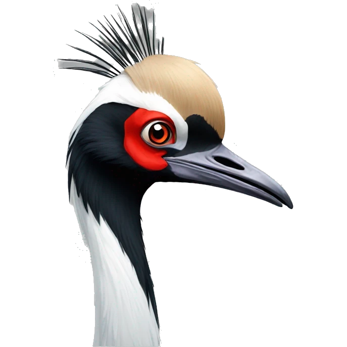Black crowned crane emoji