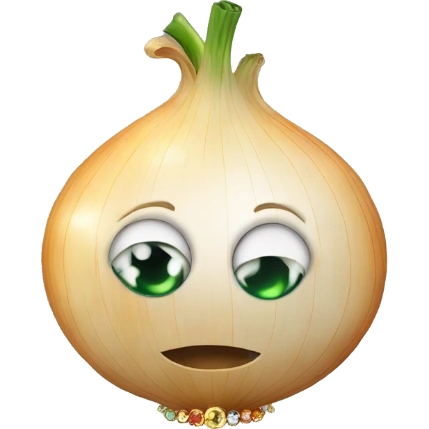 Onion with jewels between layers emoji