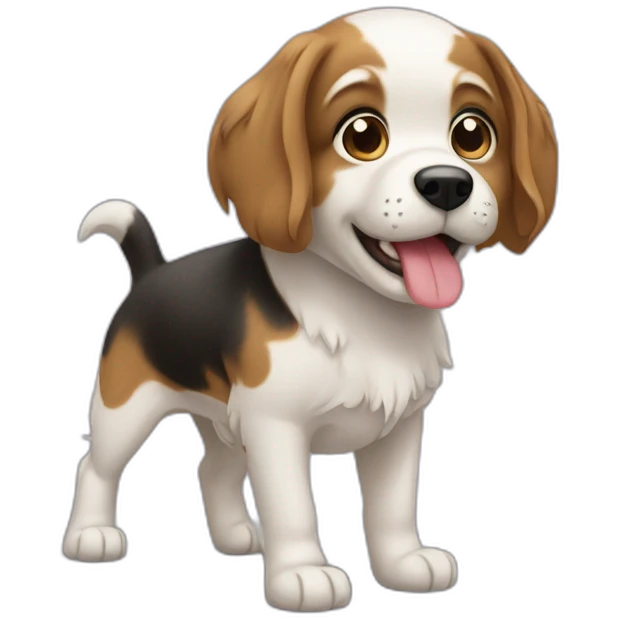 Chien sur chat emoji