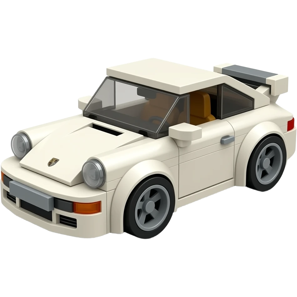 Lego white porsche 911 emoji
