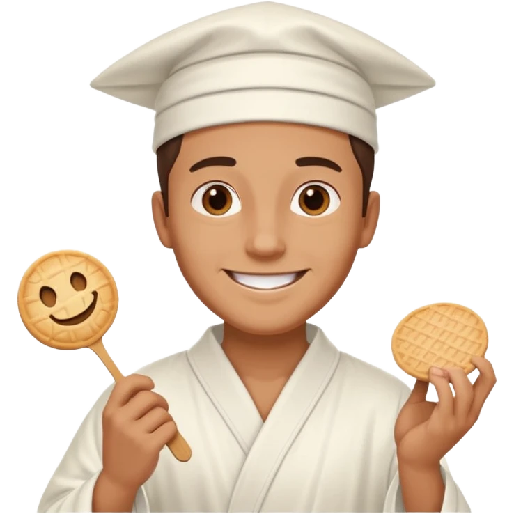 Wafer delivering man emoji