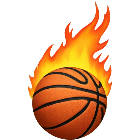 Basketball on fire emoji